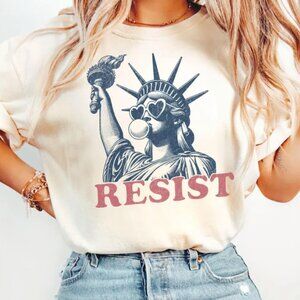 Resist Statue of Liberty T-shirt, Resist T-shirt for Feminist Gift